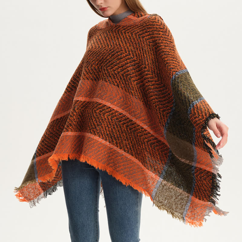 Châle poncho douillet à chevrons Olivenorma - image 8