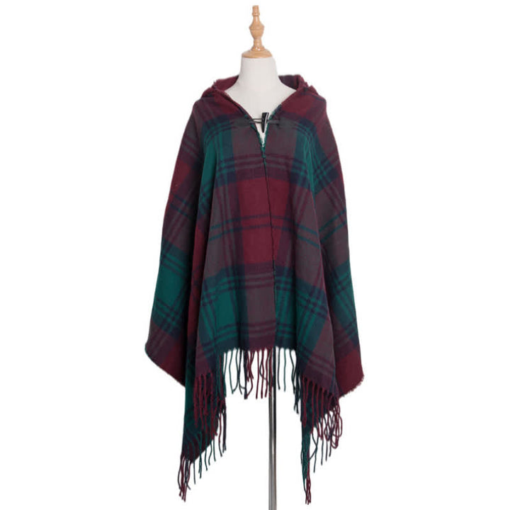 Olivenorma Couverture Tartan Classique Écharpe Châle - Plaid rouge vert - image 11