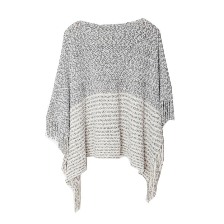 Châle en tricot rayé Olivenorma - Noir - image 17