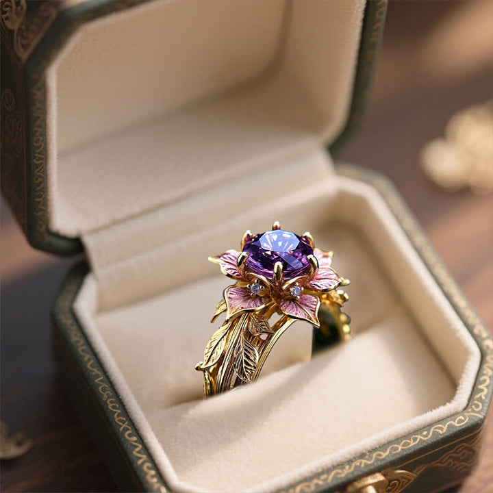 Bague en cristal violet Olivenorma « Amaranth Bloom » - image 6