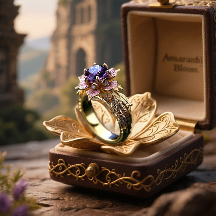 Bague en cristal violet Olivenorma « Amaranth Bloom » - image 5