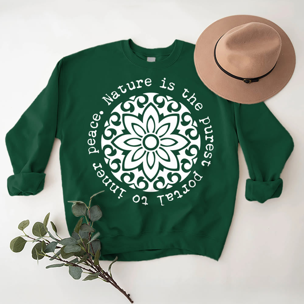 Olivenorma LA NATURE EST LE PORTAIL LE PLUS PUR VERS LA PAIX INTÉRIEURE Sweat-shirt polaire inspirant - image 14
