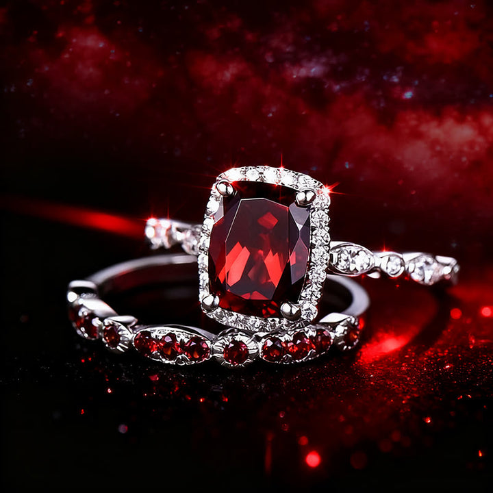 Olivenorma La Bague Duo Grenat Obélisque Antarès Ardente - États-Unis 10 - image 0