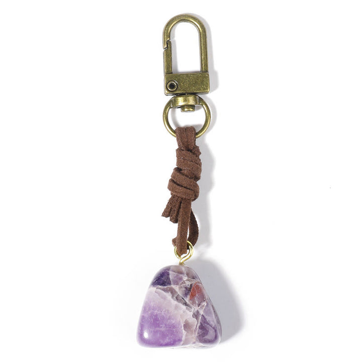 Porte-clés avec pendentif en cristal brut naturel Olivenorma - Améthyste - image 7