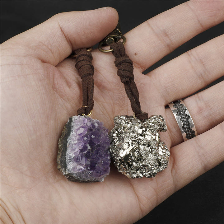 Porte-clés avec pendentif en cristal brut naturel Olivenorma - image 20