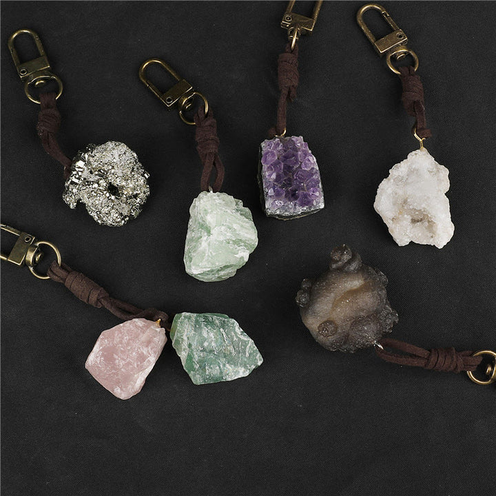 Porte-clés avec pendentif en cristal brut naturel Olivenorma - image 16