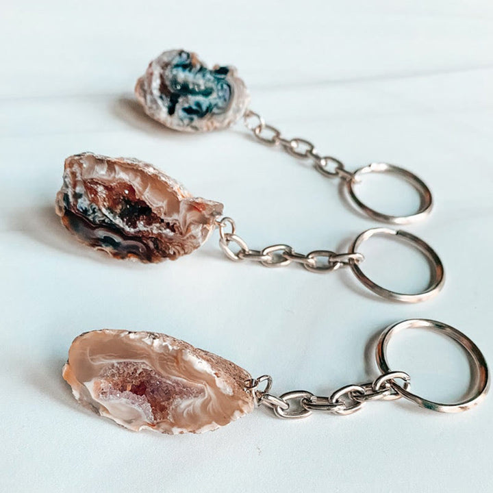 Porte-clés en géode d'agate naturelle Olivenorma - image 7