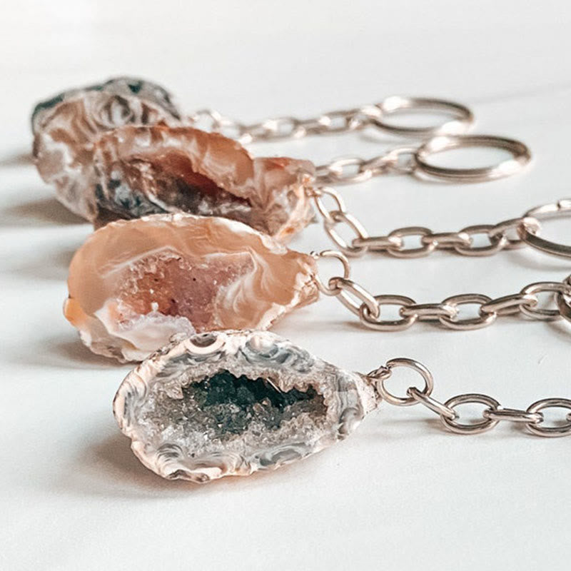 Porte-clés en géode d'agate naturelle Olivenorma - image 10