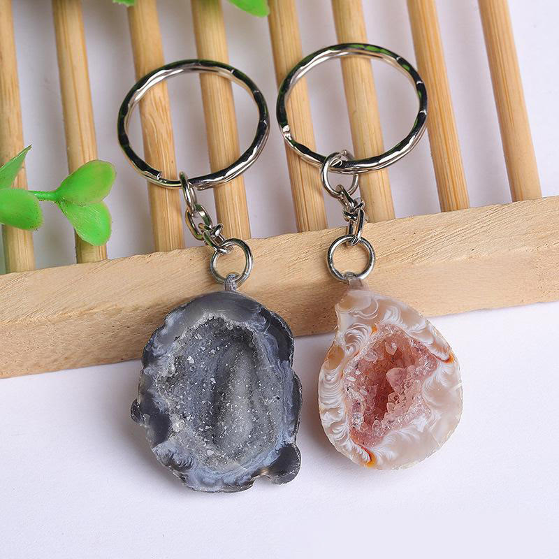 Porte-clés en géode d'agate naturelle Olivenorma - image 15