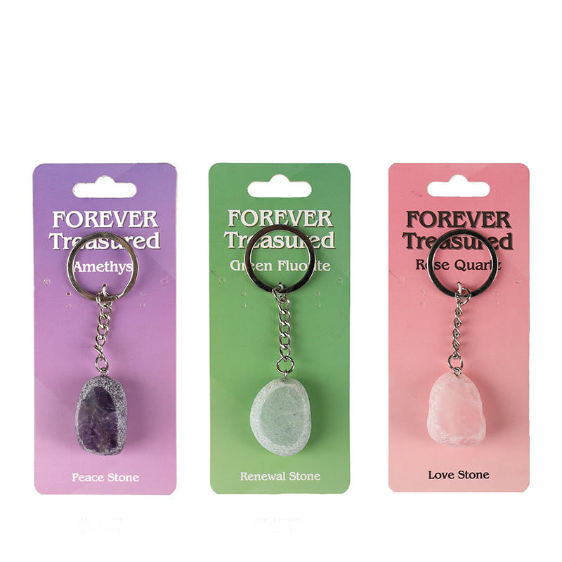 Porte-clés en pierres précieuses naturelles Olivenorma - Thème Renouveau, Amour et Paix - image 13