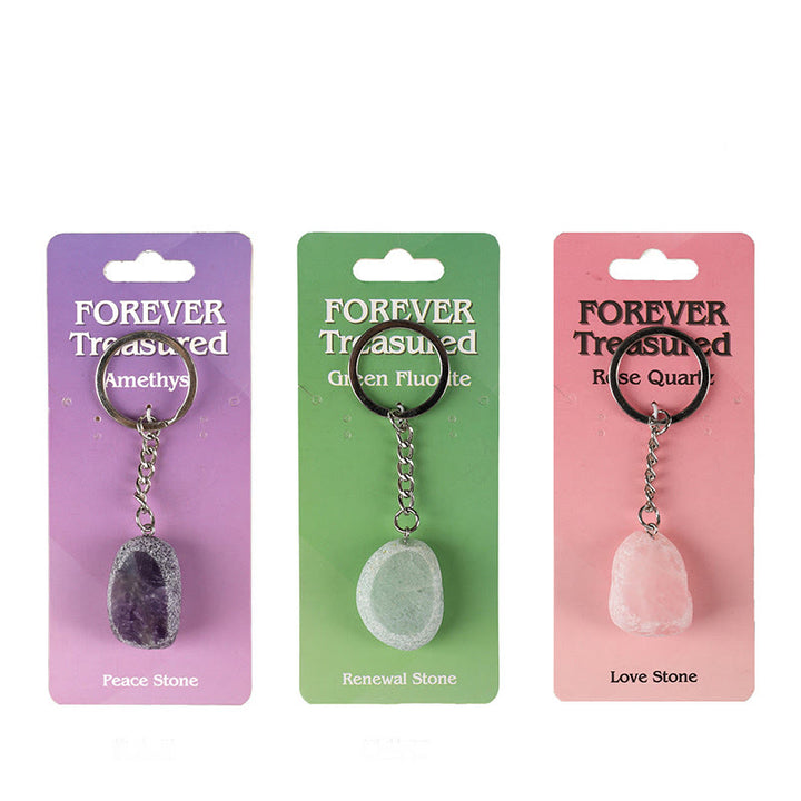 Porte-clés en pierres précieuses naturelles Olivenorma - Thème Renouveau, Amour et Paix - image 13