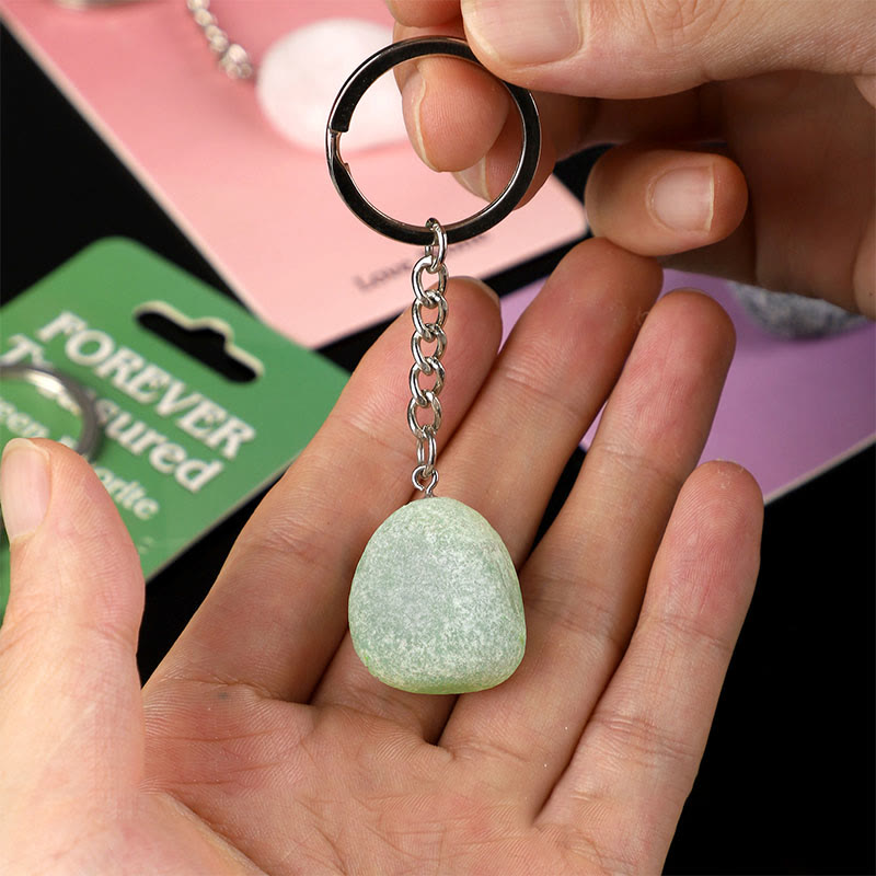 Porte-clés en pierres précieuses naturelles Olivenorma - Thème Renouveau, Amour et Paix - image 3