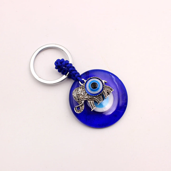 Porte-clés Olivenorma Blue Evil Eye avec divers breloques décoratives - image 5