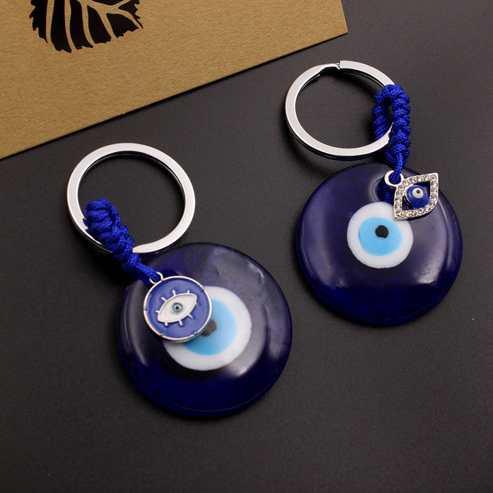 Porte-clés Olivenorma Blue Evil Eye avec divers breloques décoratives - image 14