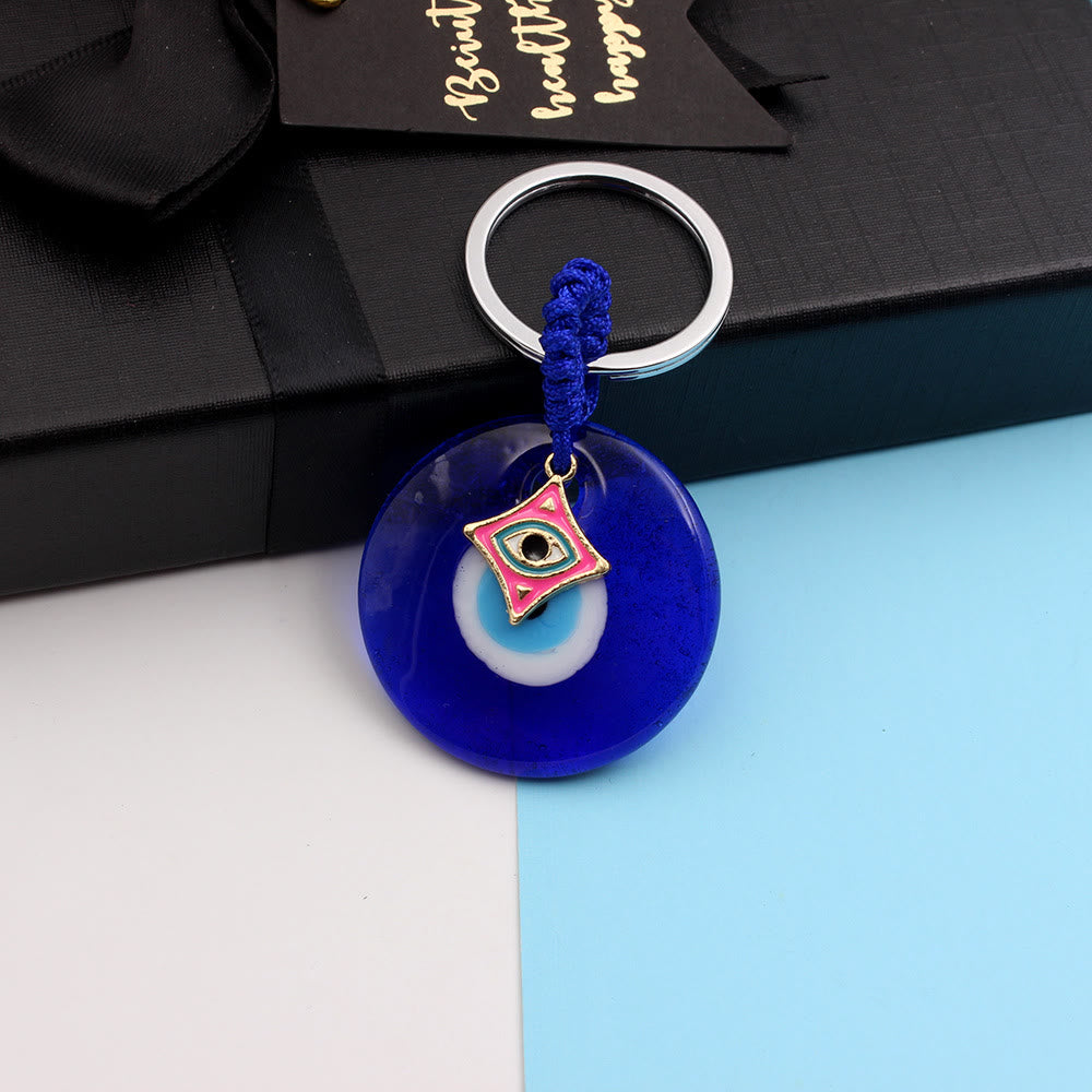 Porte-clés Olivenorma Blue Evil Eye avec divers breloques décoratives - Rhombe - image 11