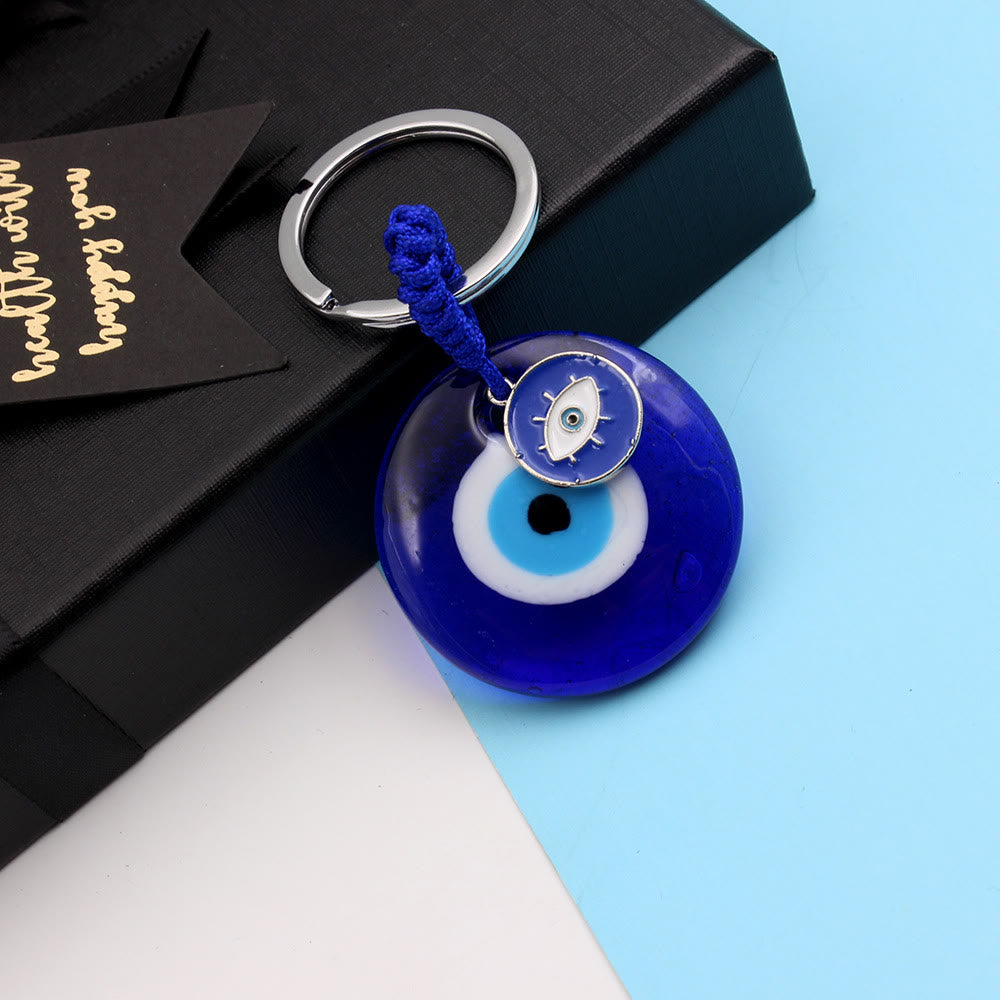Porte-clés Olivenorma Blue Evil Eye avec divers breloques décoratives - image 1
