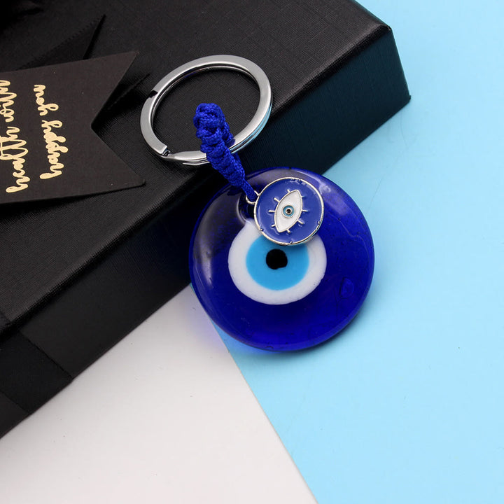 Porte-clés Olivenorma Blue Evil Eye avec divers breloques décoratives - image 1
