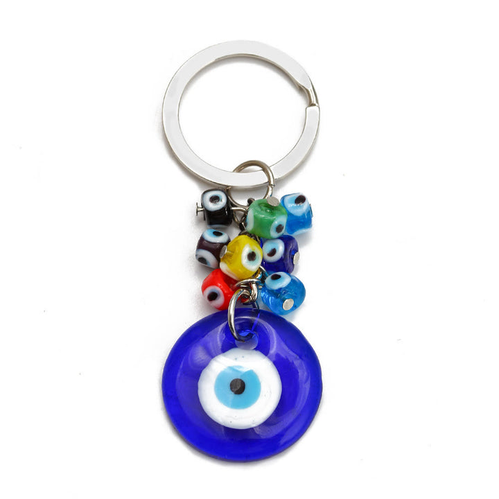 Porte-clés Olivenorma en forme de cœur bleu vibrant avec plusieurs breloques - B - image 8