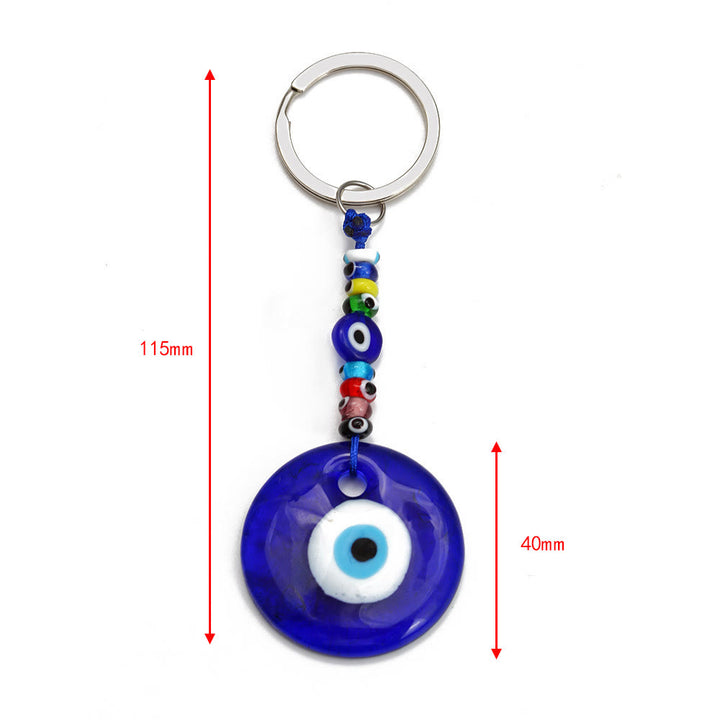 Porte-clés Olivenorma en forme de cœur bleu vibrant avec plusieurs breloques - image 5