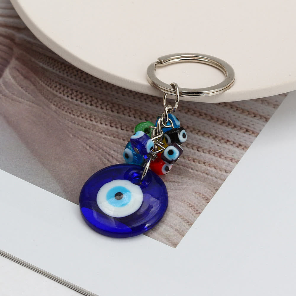Porte-clés Olivenorma en forme de cœur bleu vibrant avec plusieurs breloques - image 4