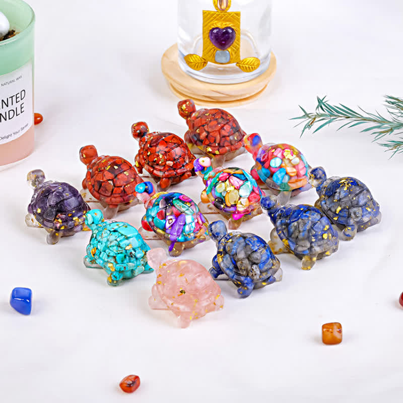 Colle de gravier en cristal Olivenorma Décoration en pierres précieuses pour petite tortue - image 0