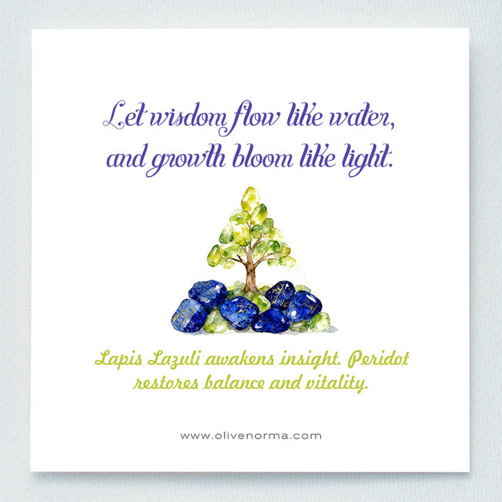 Olivenorma Océan de Sagesse - Lapis Lazuli et Péridot Arbre de Vie Pyramide d'Orgone - image 1