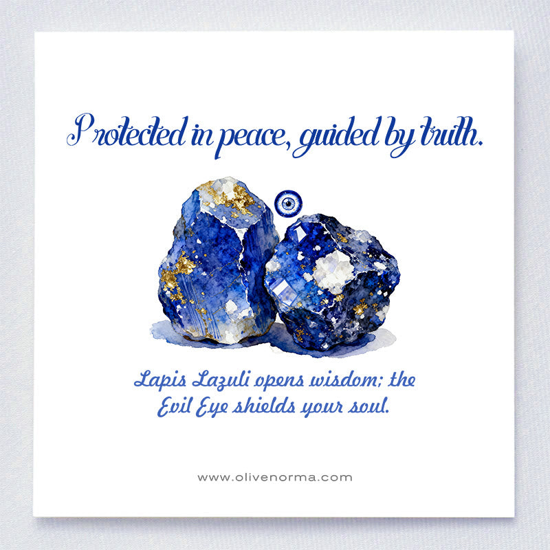 Olivenorma Vision de Sérénité Lapis Lazuli Mauvais Œil Orgone Pyramide - image 1