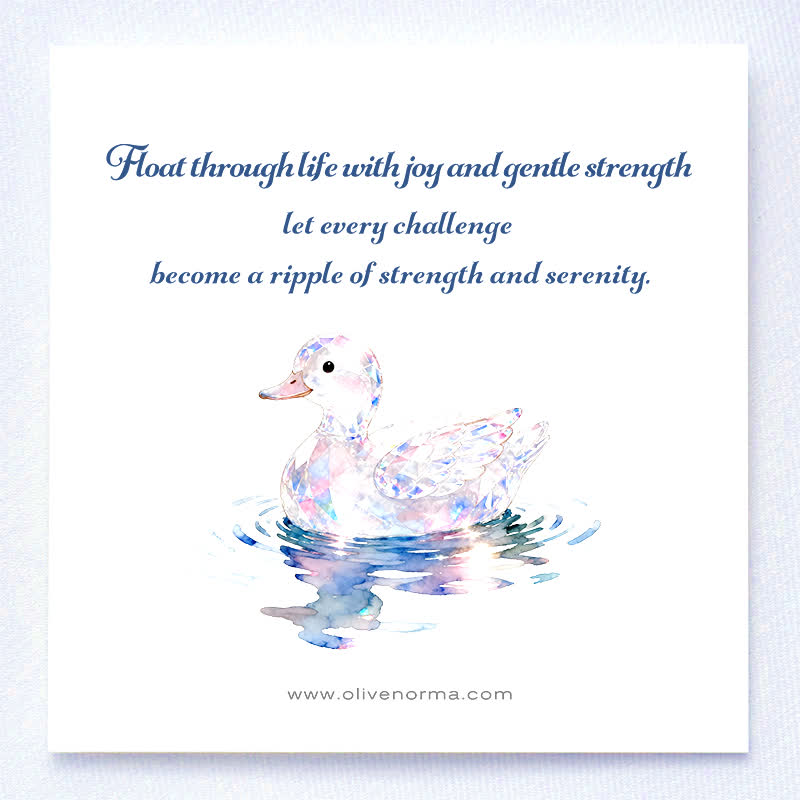 Décoration en cristal naturel en forme de canard Olivenorma - image 1