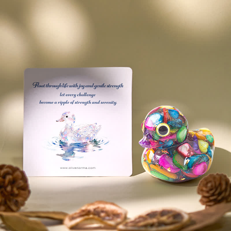 Décoration en cristal naturel en forme de canard Olivenorma - image 0