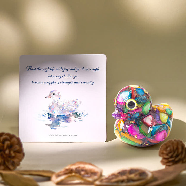 Décoration en cristal naturel en forme de canard Olivenorma - image 0