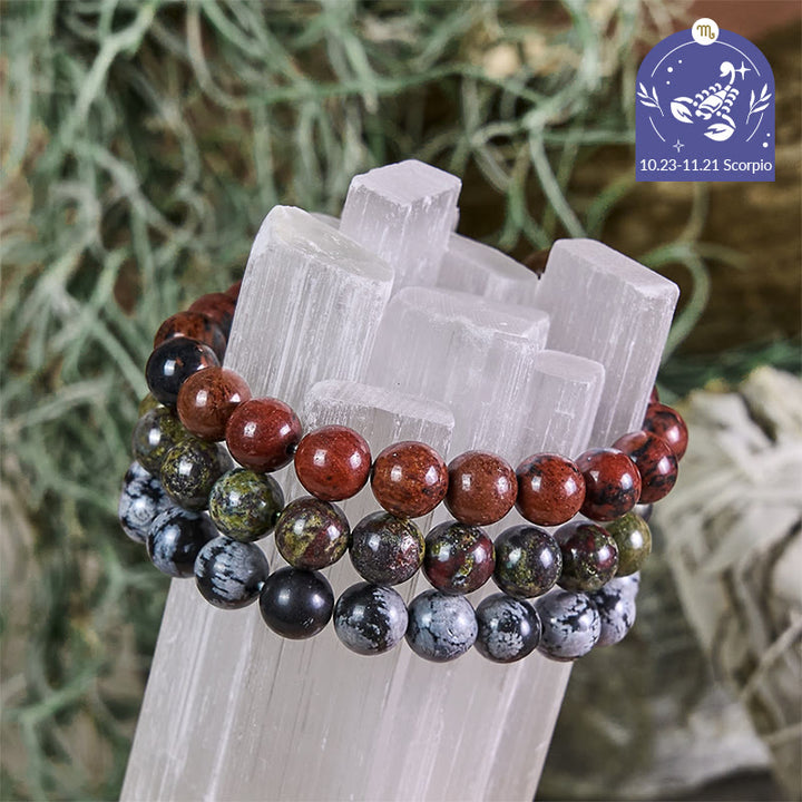 Olivenorma Scorpion - 23 oct. - 21 nov. - Ensemble de bracelets en cristal du zodiaque - Ensemble de bracelets Scorpion - 10 mm - image 0