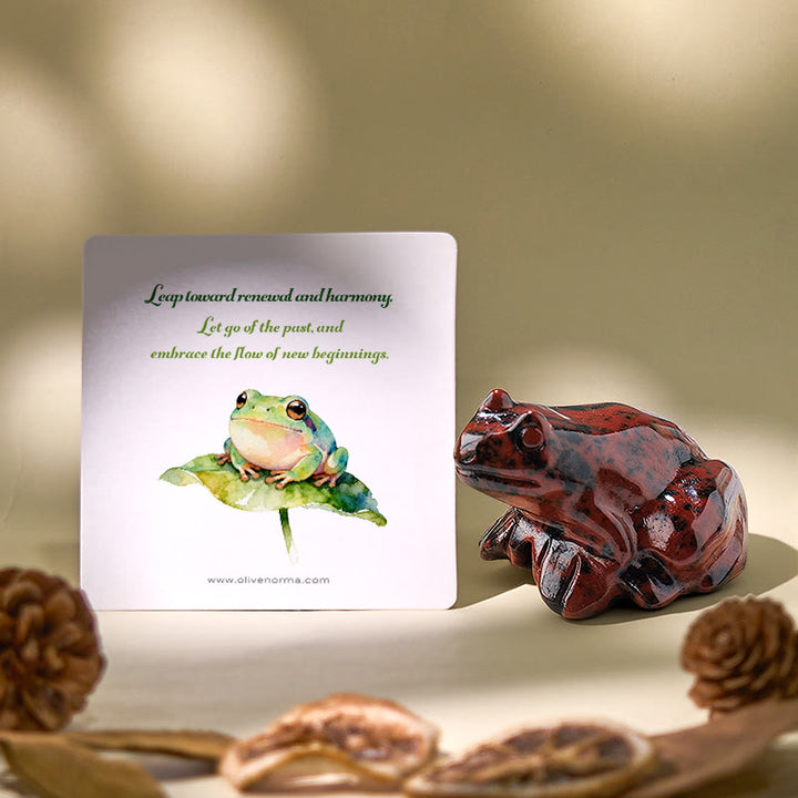 Olivenorma Serene Spirit Grenouille Pierre précieuse Décoration - image 0