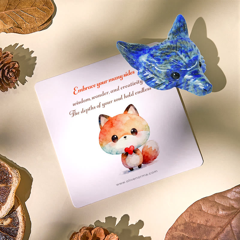 Décoration en cristal sculpté en forme de tête de loup gardien Olivenorma Spirit - image 0