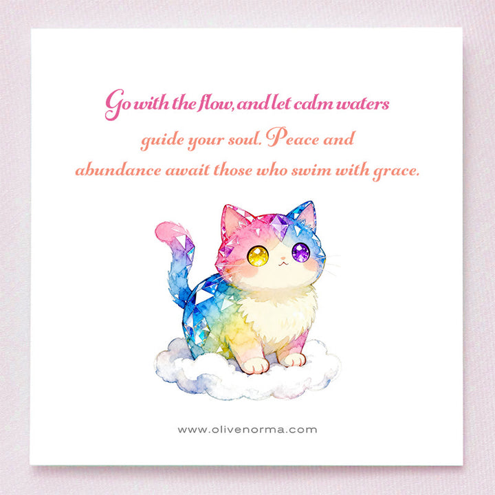 Figurine de chaton porte-bonheur en cristal Olivenorma, décoration en pierre précieuse - image 1