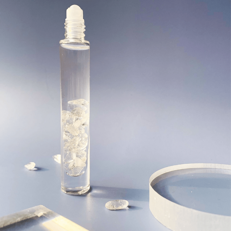Bouteille d'huile essentielle à bille Olivenorma avec décoration en cristal