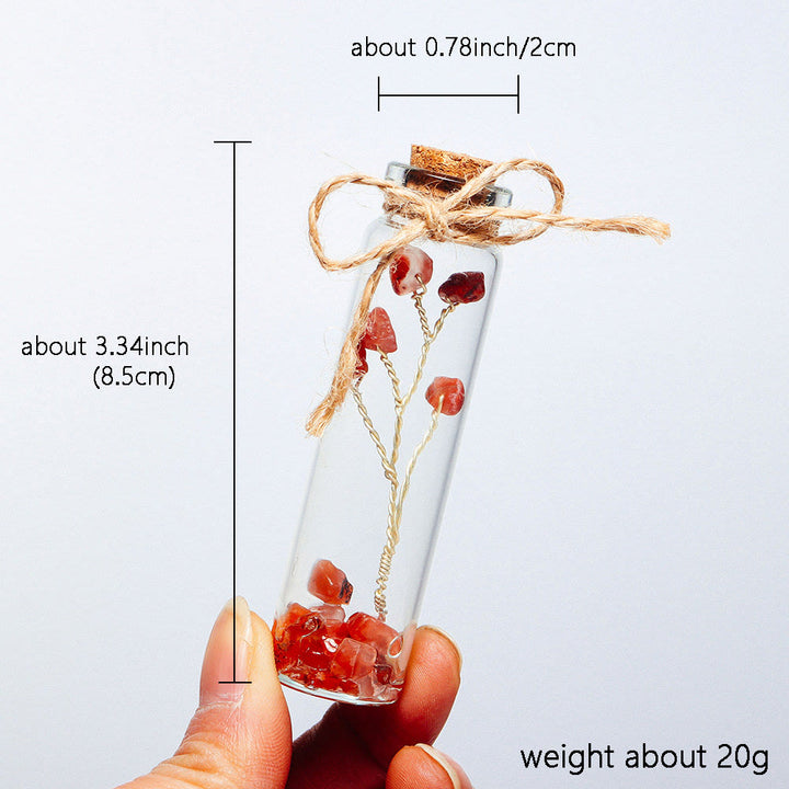 Décoration de bouteille en verre en pierre concassée en cristal de chakra Olivenorma
