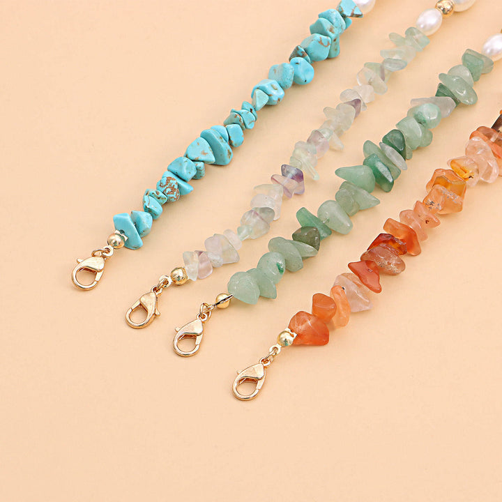 Collier en perles de Bohème naturelles irrégulières Olivenorma