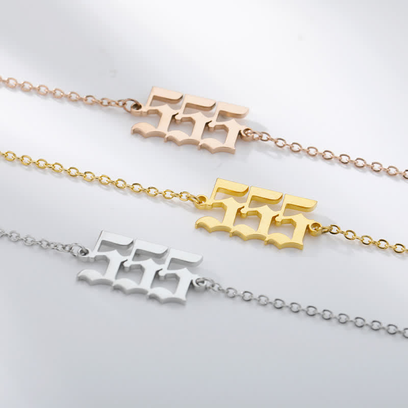 Bracelet de cheville spirituel avec numéro d'ange