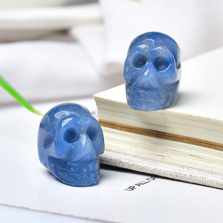 Décoration d'Halloween en pierre précieuse en forme de mini crâne en cristal Olivenorma