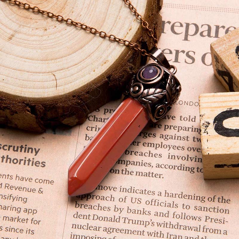 Collier hexagonal en cristal naturel Olivenorma