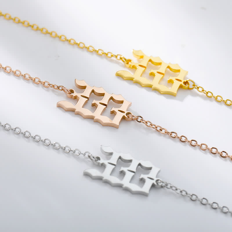 Bracelet de cheville spirituel avec numéro d'ange