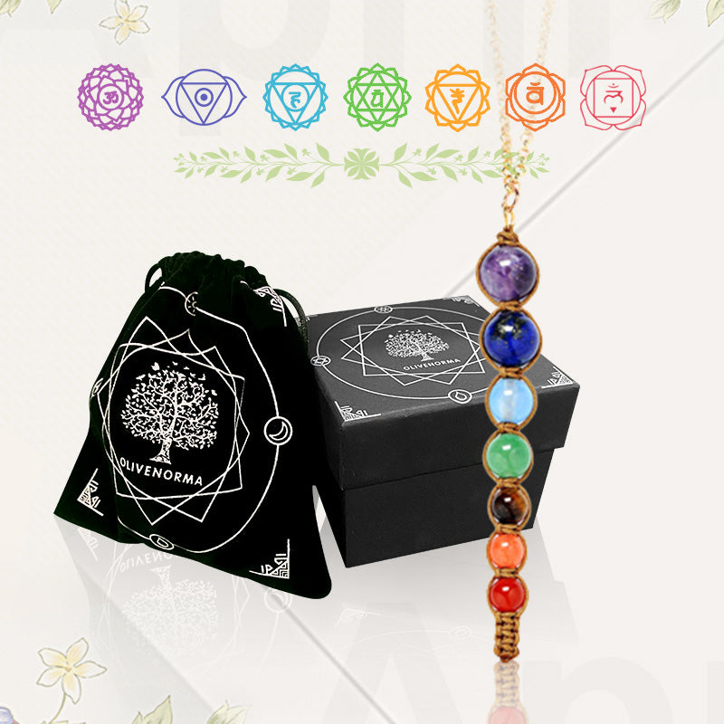Collier de guérison des chakras orgonite Olivenorma