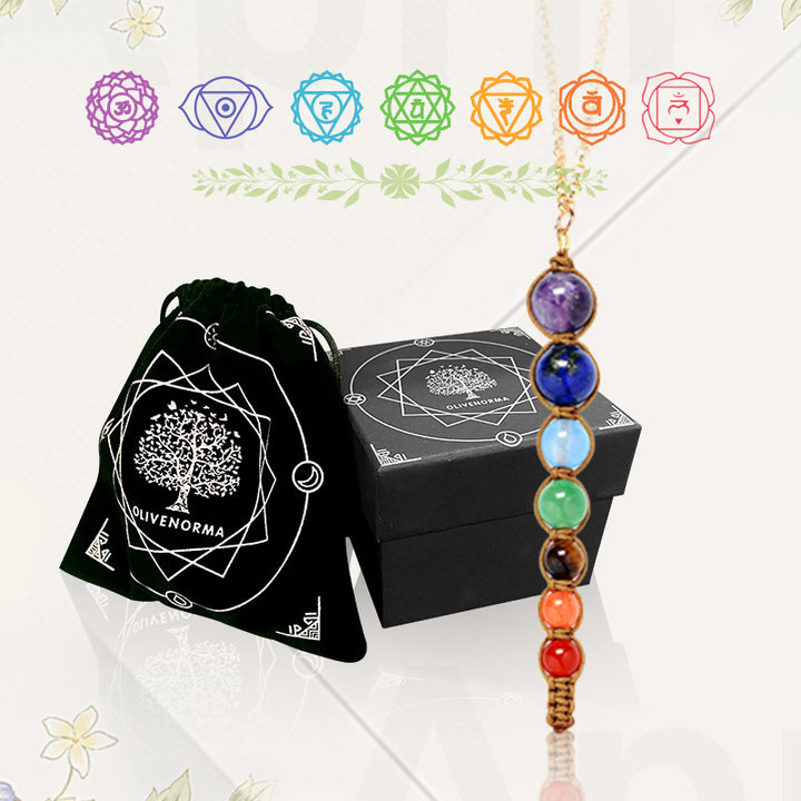 Collier de guérison des chakras orgonite Olivenorma