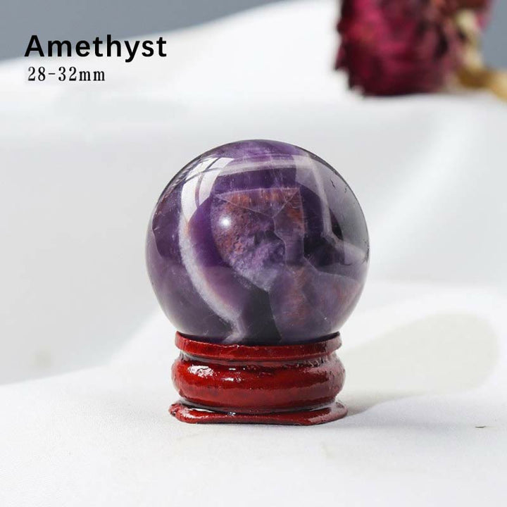 Ensemble de 9 boules de cristal naturelles et de pierres précieuses Olivenorma