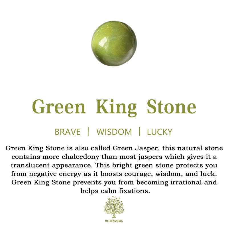 Bracelet de protection en pierre du roi vert Olivenorma