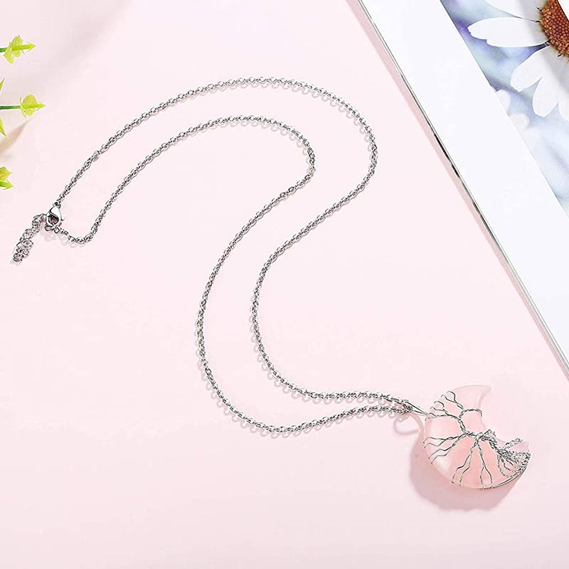 Collier de lune en cristal naturel Olivenorma