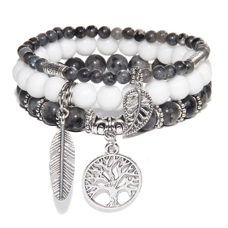 Ensemble de 3 bracelets en labradorite « Nature's Healing Moments » Olivenorma