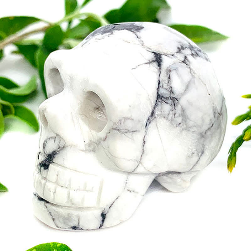 Décoration d'Halloween en forme de crâne en cristal naturel Olivenorma
