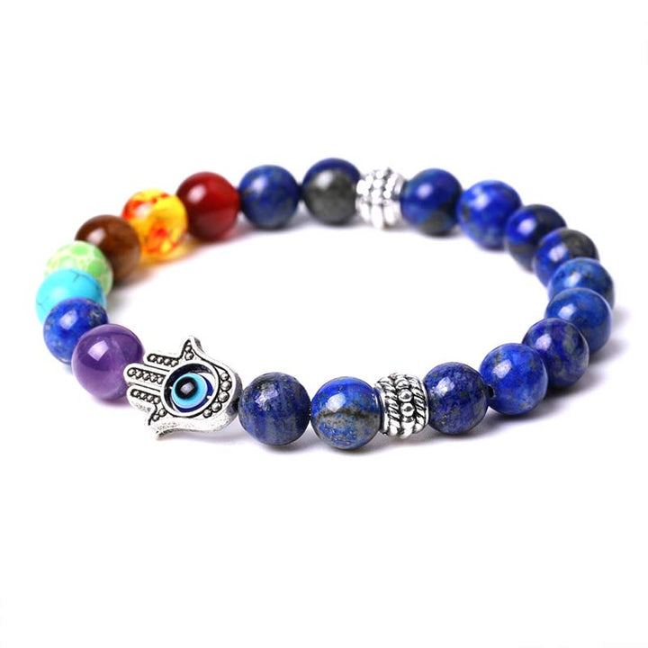 Bracelet Olivenorma Chakra Naturel Hamsa & Evil Eye Reki