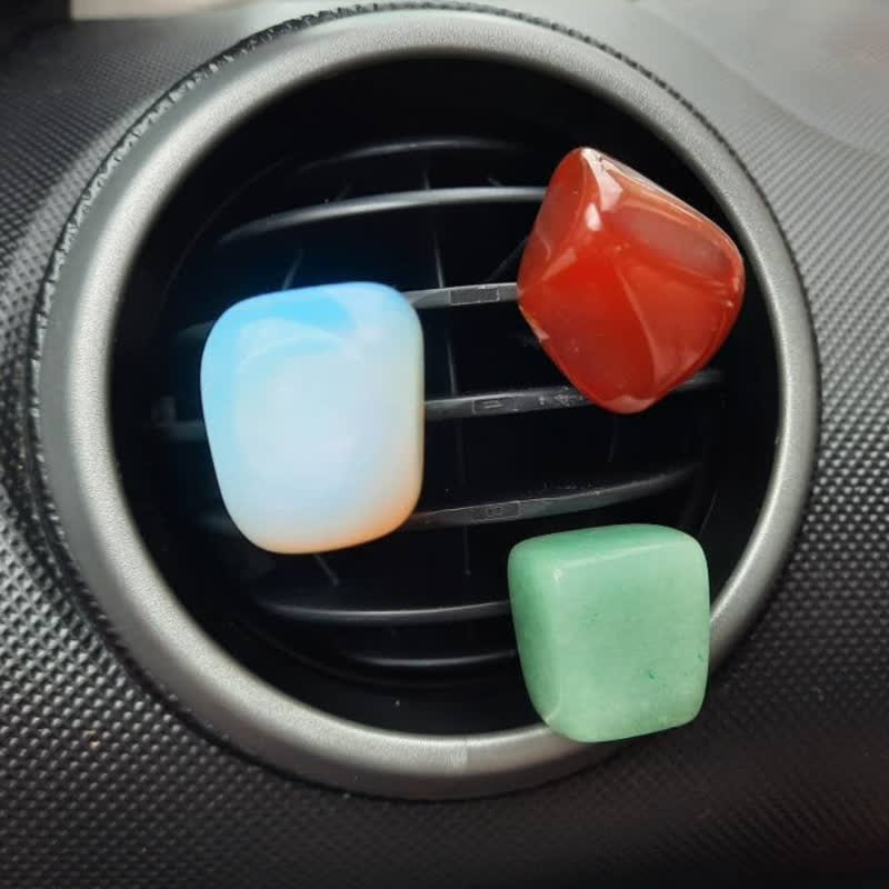 Décoration de grille d'aération de voiture en cristal naturel Olivenorma